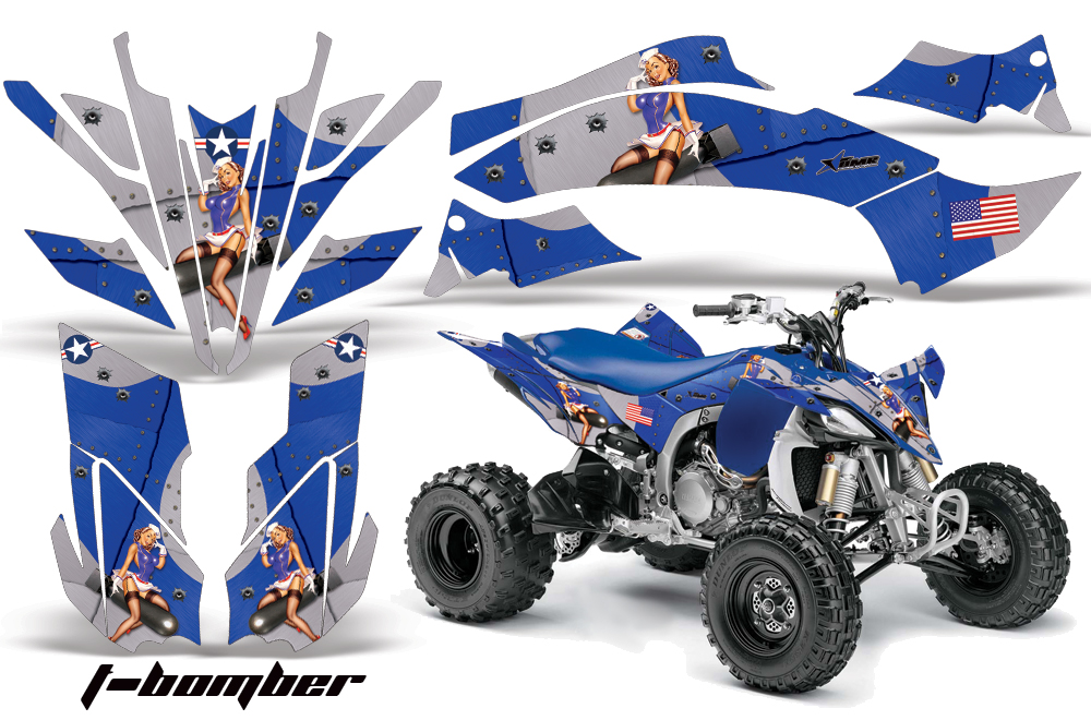 Yamaha YFZ450 2009 Graphics TBomber Blue